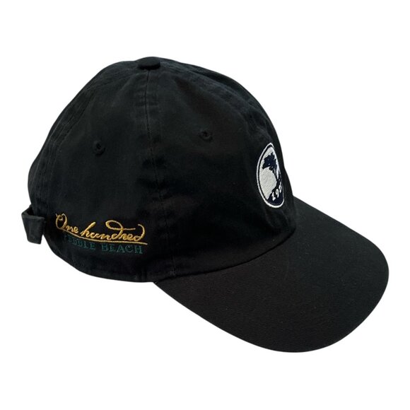 Pebble Beach 1919 One Hundred Years Golf Hat – Black Adjustable Cap by AHEAD – C - Picture 3 of 6